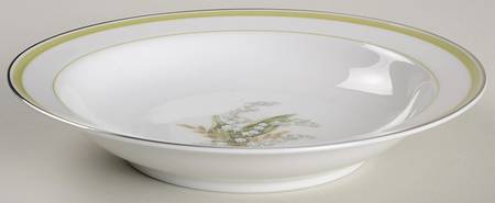 Lily of The Valley Rim Soup Bowl