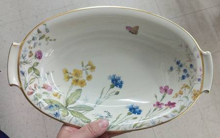 Meadow Flowers 12" Oval Vegetable Bowl