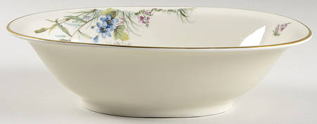 Meadow Flowers 10" Oval Vegetable Bowl