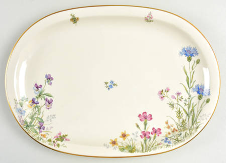 Meadow Flowers 13" Oval Serving Platter