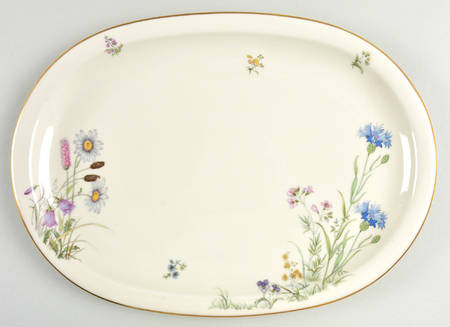 Meadow Flowers 13" Oval Serving Platter