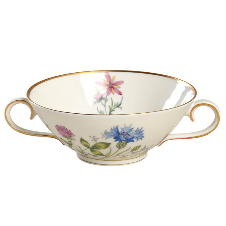 Meadow Flowers Footed Cream Soup Bowl