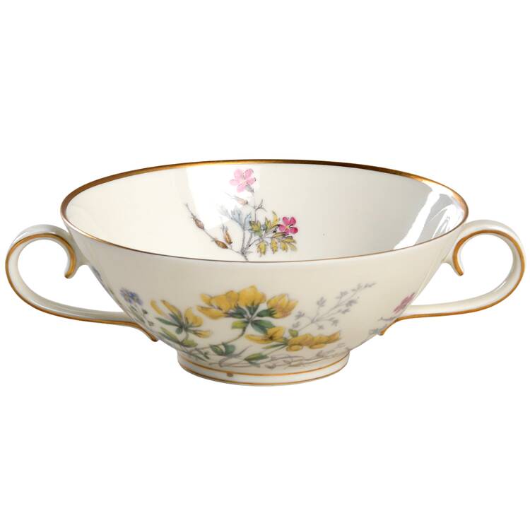 Meadow Flowers Footed Cream Soup Bowl