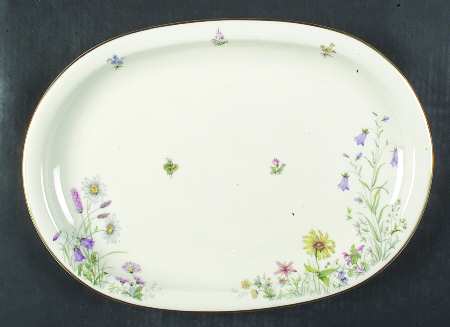 Meadow Flowers 15" Oval Serving Platter