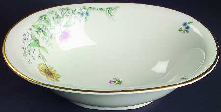 Meadow Flowers 10" Oval Vegetable Bowl