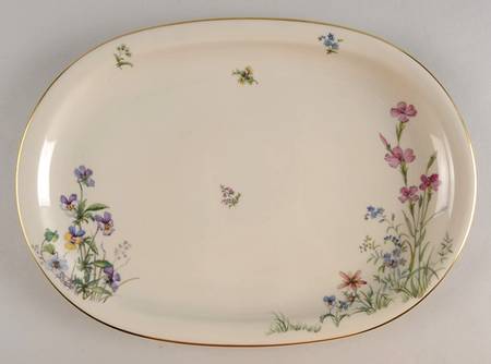 Meadow Flowers 13" Oval Serving Platter