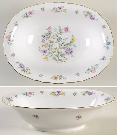 Millefleurs 10" Oval Vegetable Bowl
