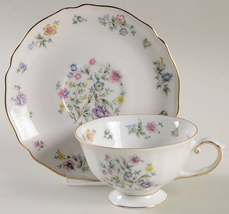 Millefleurs Footed Cup & Saucer Set