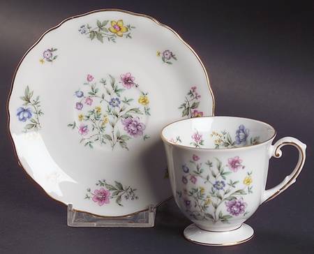Millefleurs Footed Demitasse Cup & Saucer Set