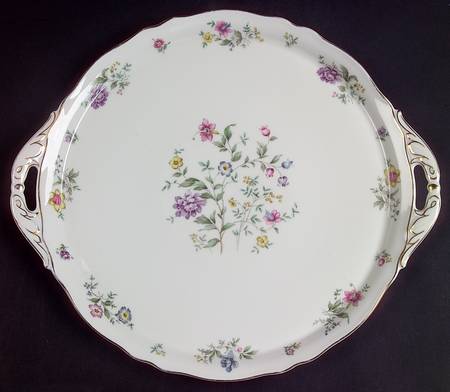 Millefleurs Handled Cake Plate