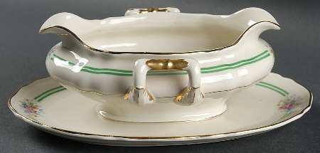 Musetta (Rim Shape) Gravy Boat with Attached Underplate