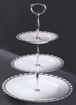 Palladina 13 7/8"-14 1/4" 3-Tiered Serving Tray(DP,SP,BB) HC