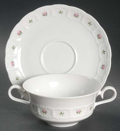 Pirouette Flat Cream Soup Bowl & Saucer Set