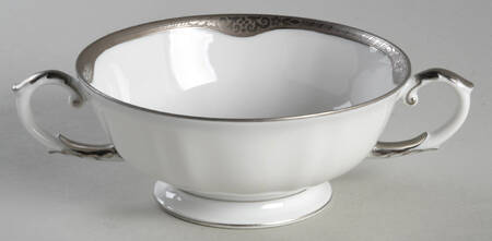 Platina Footed Cream Soup Bowl