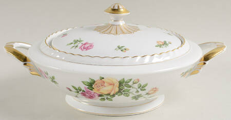 Rose Garden Round Covered Vegetable