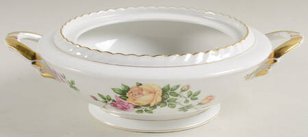 Rose Garden Round Vegetable No Lid