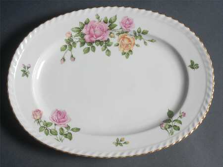 Rose Garden 12" Oval Serving Platter