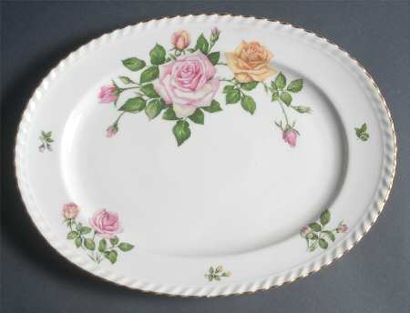 Rose Garden 13" Oval Serving Platter