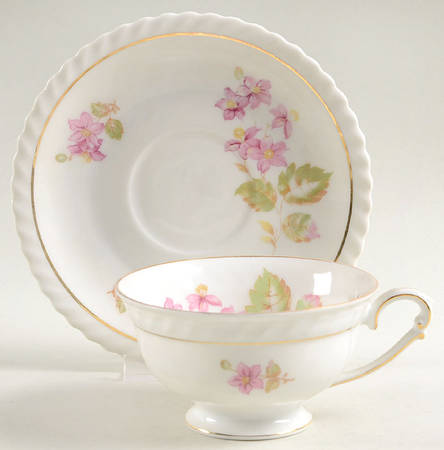Rosetta Footed Cup & Saucer Set