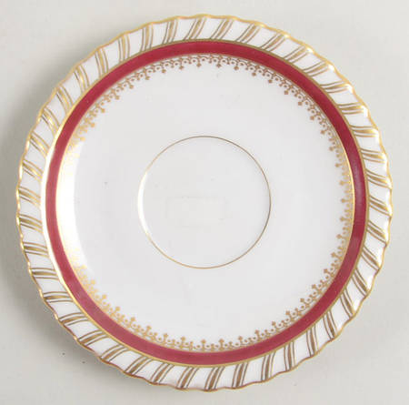 Ruby (Gold Verge Line) Saucer for Demitasse Cup