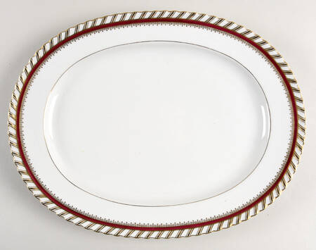 Ruby (Gold Verge Line) 15" Oval Serving Platter