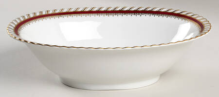 Ruby (Gold Verge Line) 9" Oval Vegetable Bowl