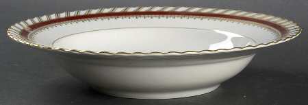 Ruby (Gold Verge Line) Rim Soup Bowl