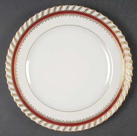 Ruby (Gold Verge Line) Salad Plate