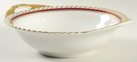 Ruby (Gold Verge Line) 10" Round Vegetable Bowl
