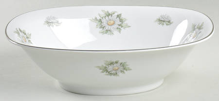 Silver Thistle 9" Oval Vegetable Bowl