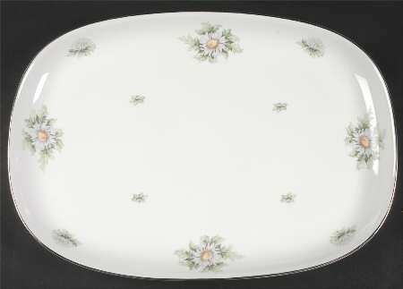 Silver Thistle 15" Oval Serving Platter