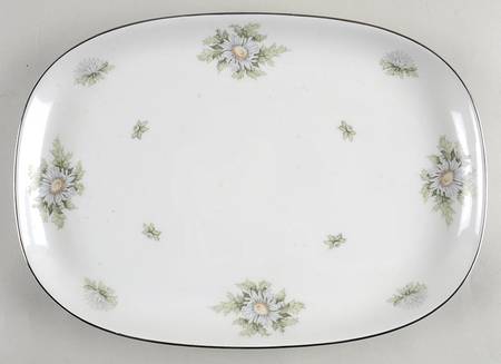 Silver Thistle 14" Oval Serving Platter