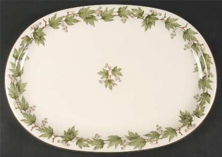 Sycamore (Center Decal) 14" Oval Serving Platter