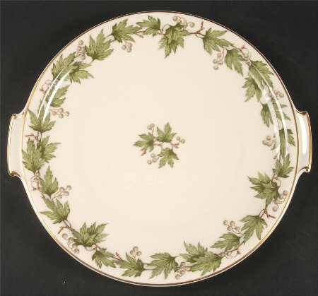 Sycamore (Center Decal) Handled Cake Plate