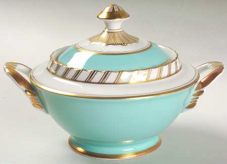 Turquoise Sugar Bowl & Lid