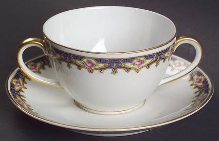 Rosebud (15484) Flat Bouillon Cup & Saucer