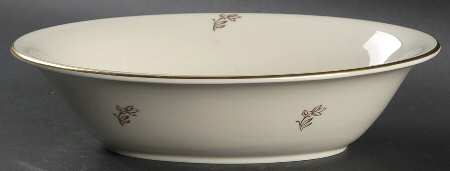 Brown Iris 9" Oval Vegetable Bowl