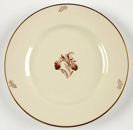 Brown Iris Salad Plate