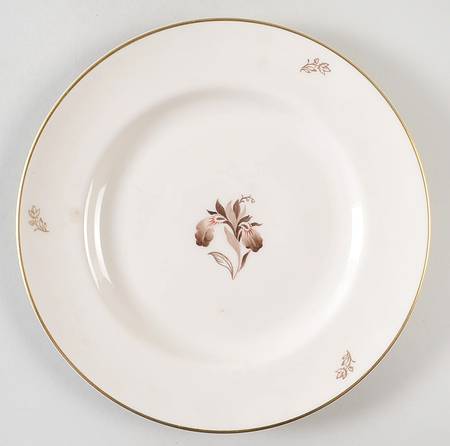 Brown Iris Luncheon Plate by Lunning, Frederik