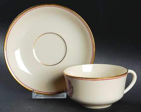 Copper Beech Tree Flat Cup & Saucer Set