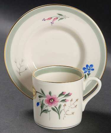Virginia Gardens Flat Demitasse Cup & Saucer Set