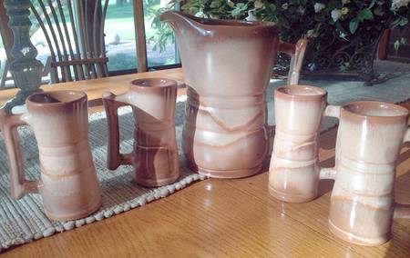 Lazy Bones (Desert Gold) Handled China Juice Tumbler