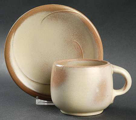 Lazy Bones (Desert Gold) Flat Cup & Saucer Set
