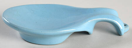 Lazy Bones Blue Spoon Rest/Holder (Holds 1 Spoon) by Frankoma