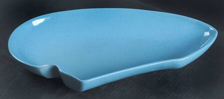 Lazy Bones Blue 15" Oval Serving Platter