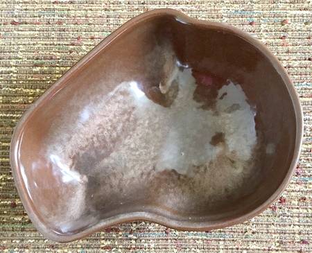 Lazy Bones Brown Satin 7" Oval Vegetable Bowl