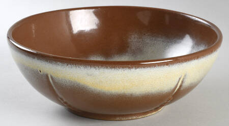Lazy Bones Brown Satin 8" Round Vegetable Bowl