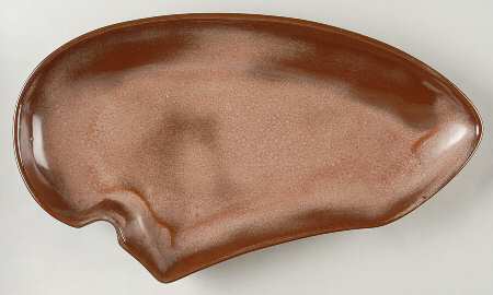 Lazy Bones Brown Satin 15" Oval Serving Platter