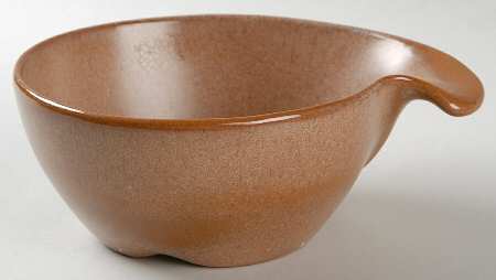 Lazy Bones Brown Satin Lugged Cereal Bowl