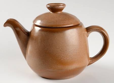 Lazy Bones Brown Satin Teapot & Lid